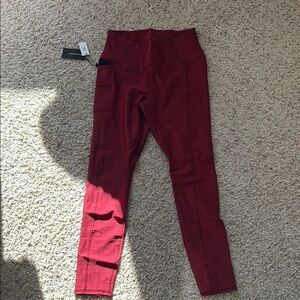 New Wolaco Red High-Waisted Leggings
